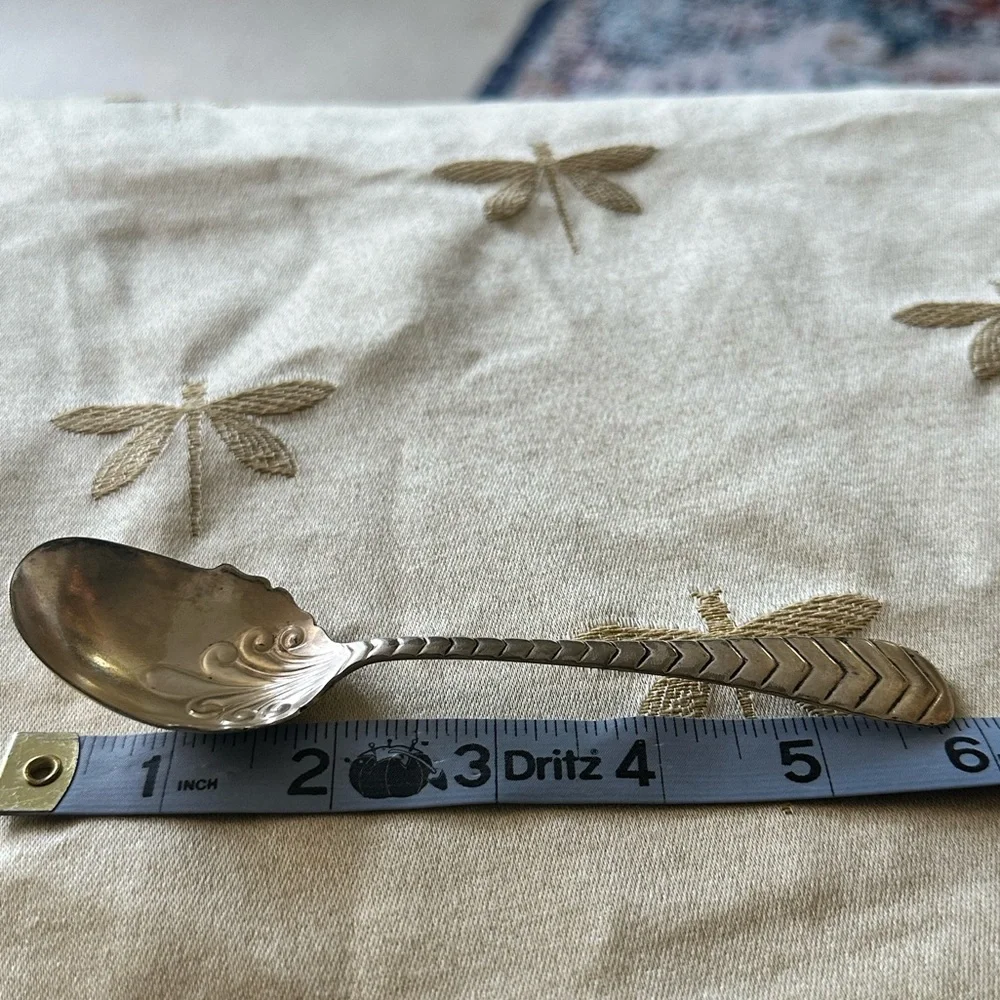 Pre 1891 Watts & Ryland Scallop Shaped Sugar Spoon.